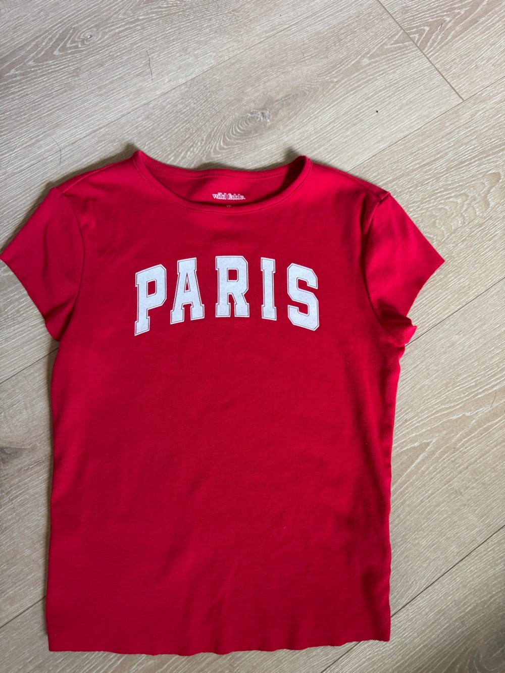 wild fable Red Tee with White PARIS Graphic